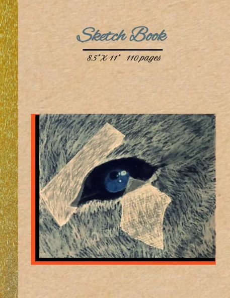 Sketch Book: A Wolf'S Eye Cover Design. Unlined. Perfect For Sketching, Writing, Painting, Drawing Or Doodling. Super Value 110 Pages, Large Size 8.5"X11" With Lots Of Space For You To Create ürün görseli 1