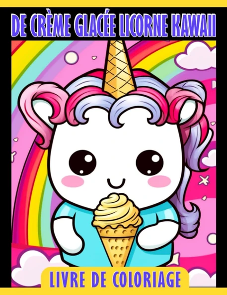 Independently Published Livre De Coloriage De Crème Glacée Licorne Kawaii: Pages De Coloriage Magiques Et Douces Pour Que Les (French Edition) ürün görseli 1