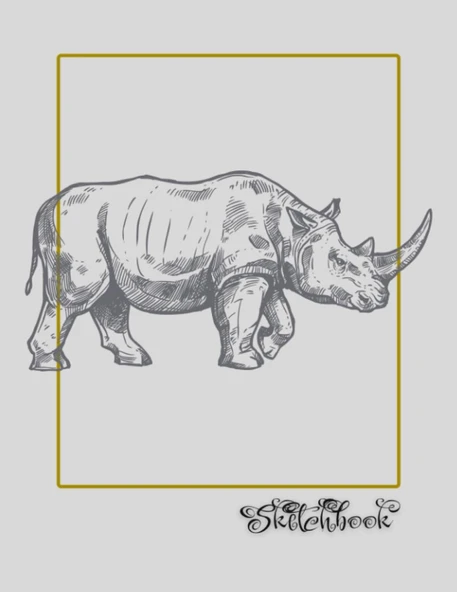 Sketchbook: African Wildlife Sketch, Large 8.5" X 11", 110 Pages, Perfect For Everyone, Crayons, Pencils, Drawing And Sketching ürün görseli 1