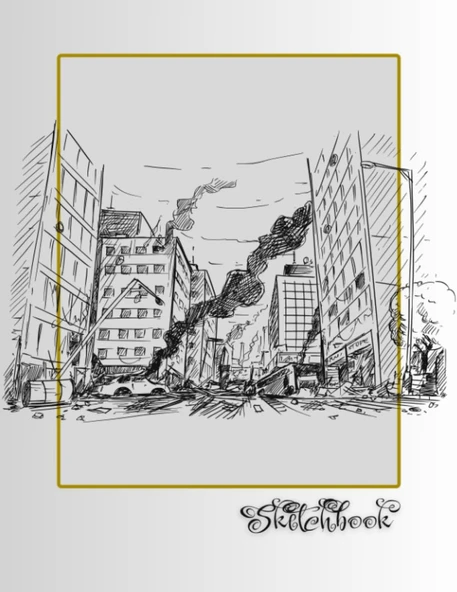 Sketchbook: City Scene, Large 8.5" X 11", 110 Pages, Perfect For Everyone, Crayons, Pencils, Drawing And Sketching ürün görseli 1