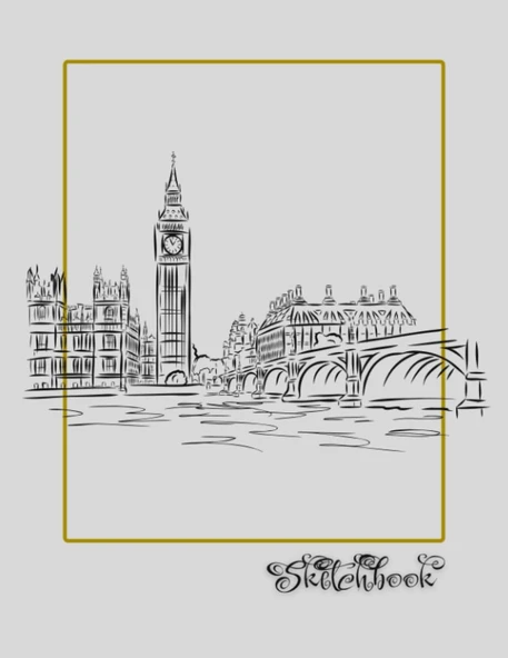Sketchbook: River Scene, Large 8.5" X 11", 110 Pages, Perfect For Everyone, Crayons, Pencils, Drawing And Sketching ürün görseli 1