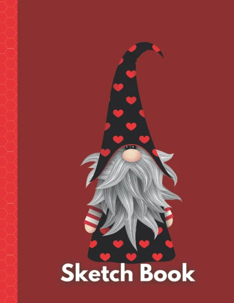 Sketch Book: Large Gnome Drawing Pad San Valentine Gift For A Female Lover, Teens, And Adults, Ideal For Drawing, Sketching, And Doodling ürün görseli 1