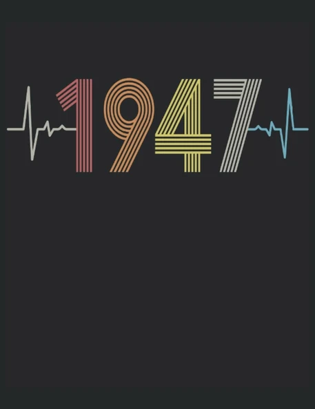 Coloring Book - 101 Mandalas Ecg Heartbeat Born 1947 Year Heart Beat: Funny Heart Line Birthday Present - A4 (8. 5X11) - 101 Pages - ... - Relax - Anti Stressing - For Coloring ürün görseli 1
