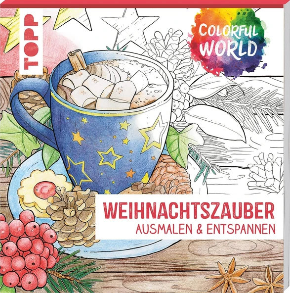 Colorful - Weihnachtszauber: Ausmalen & Entspannen ürün görseli 1