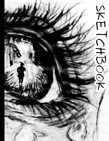 Eye Drawing With Reflection Sketchbook: Your Pad: For School, Or Work - 150 Thick Blank Pages - 8.5" X 11" ürün görseli 1
