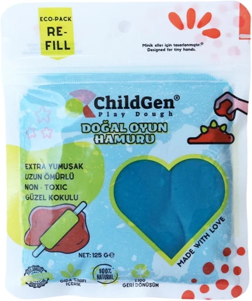 Doğal Oyun Hamuru - -Vakumlu Kartuş Paket - (Ecopack-Refill) ürün görseli 1