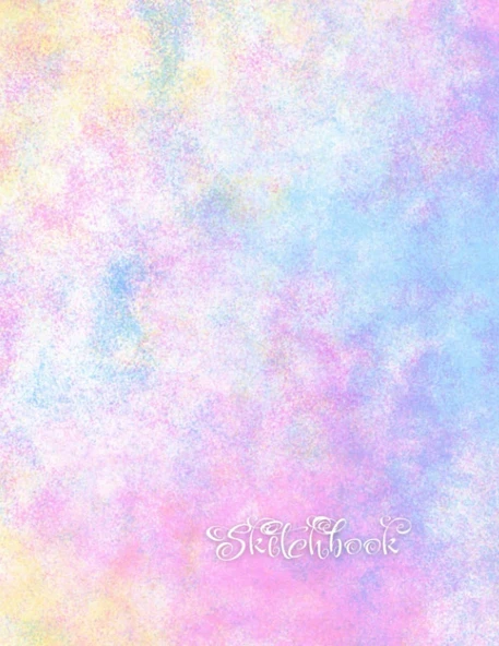 Sketchbook: Water Colour Pattern Affect Background, Large 8.5" X 11", 110 Pages, Perfect For Everyone, Crayons, Pencils, Drawing And Sketching ürün görseli 1