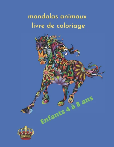 Mandalas Animaux Livre De Coloriage Enfants 4 À 8 Ans: Livre De Coloriage Qui Contient Mandalas Animaux De Compagnie, Animaux Sauvages; Éléphants, ... Les Filles La Concentration Créativité ürün görseli 1