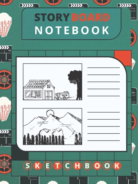 Independently Published Storyboard Notebook Sketchbook: Professional Creative Blank Storyboard Sketchbook Template Hardcover 16:9 Panel Pages And Layouts For Storytelling ... Advertisers Creative ürün görseli 1