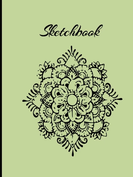 Sketchbook Mandala Green 100 Sheets: Cuadernillo De Dibujo (Spanish Edition) ürün görseli 1