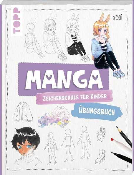 Manga-Zeichenschule Für Übungsbuch: Mit Gezieltem Schritt Für Schritt Zum Mangaka ürün görseli 1