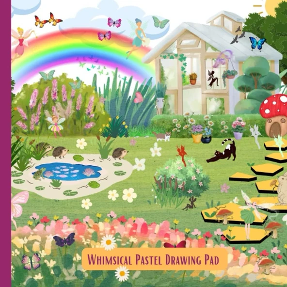 Independently Published Whimsical Garden Drawing Pad With Pastel Coloured Paper Inside, Create Your Own Book Of Designs & Memories!: Cute Pad Designed To Give You A Magical, Majestic Experi ürün görseli 1