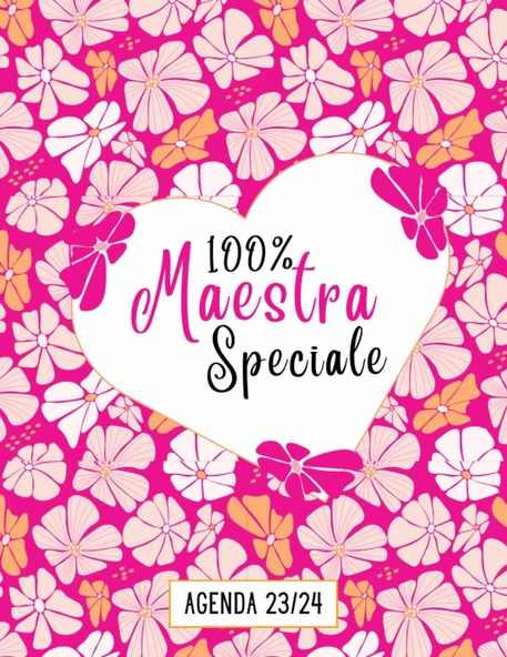 Agenda Maestra 2023 2024 - 100% Maestra Speciale: Regalino Maestre Fine Anno, 1 Settimana Su 2 Pagine,Diario Scuola 2023 2024 ürün görseli 1