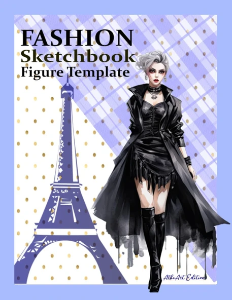 Sketchbook Figure Template: 330 Large Female Figure Template With Project Details For Quickly & Easily Sketching Your Styles: ... Pattern Colors And Notes. Big Size: 8.5"X11" ürün görseli 1