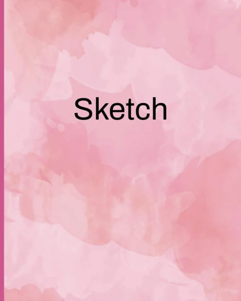 Pink Artist Sketch Pad For Girls Teens Women Adults Abstract Journal Cute Pretty 8X10 120 Blank Pages ürün görseli 1