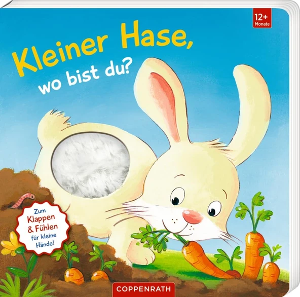 Mein Erstes Guckloch-Fühlbuch: Kleiner Hase, Wo Bist Du?: Mit Fühlteilen Und Großen Klappen: Fühlbuch Mit Großen Klappen Für Ab 12 Monate (Fühlen Und Die Welt Begreifen) ürün görseli 1