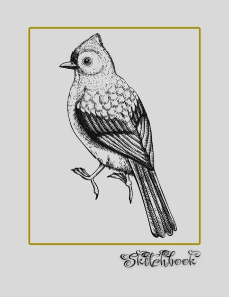 Sketchbook: Bird Sketch, Large 8.5" X 11", 110 Pages, Perfect For Everyone, Crayons, Pencils, Drawing And Sketching ürün görseli 1