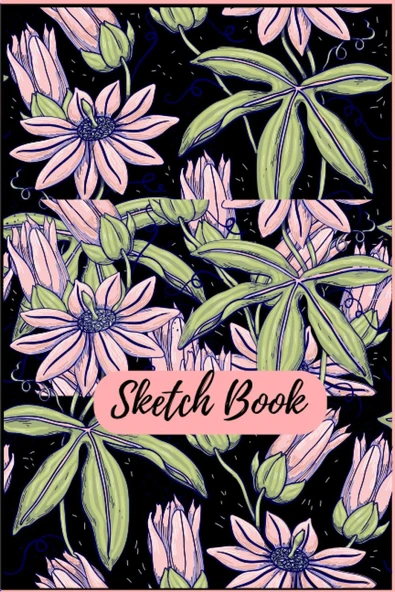 Sketch Book: Notebook For Sketching Painting Colouring Drawing Doodling | 120 Pages With Designed Abstract Name Page ürün görseli 1