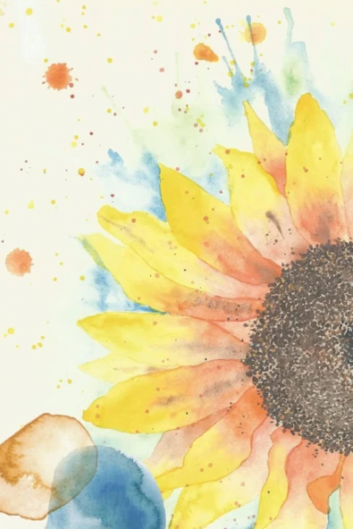 Watercolor Sunflower Journal ürün görseli 1