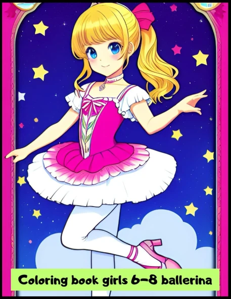 Independently Published Coloring Book Girls 6-8 Ballerina ürün görseli 1