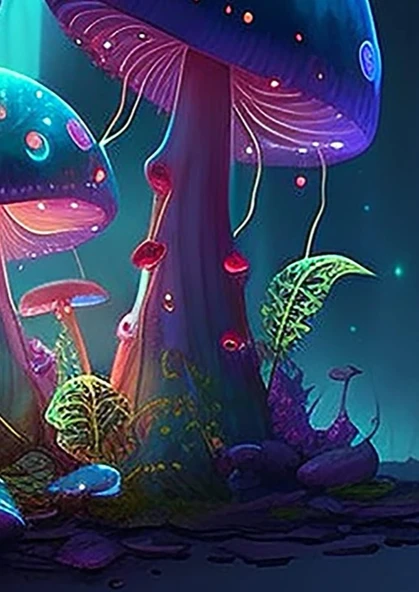 Independently Published A4 Artist Sketchbook Neon Toadstool Cover ürün görseli 1