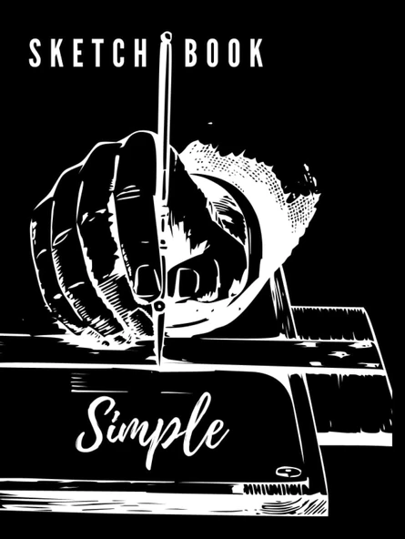 Simple Black Paper Sketch Book For Gel Pens Hard Cover 120 Pages 8.25 _ 11 Inches: Black Drawing Paper Sketchbook Hardcover No Spiral ürün görseli 1