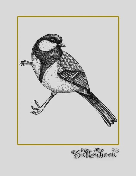Sketchbook: Bird Sketch, Large 8.5" X 11", 110 Pages, Perfect For Everyone, Crayons, Pencils, Drawing And Sketching ürün görseli 1