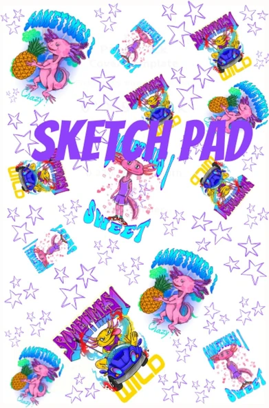 Independently Published Sketch Pad: Fun And Colorful 6X9 Axolotl Sketch Pad With 120 Blank Pages. ürün görseli 1