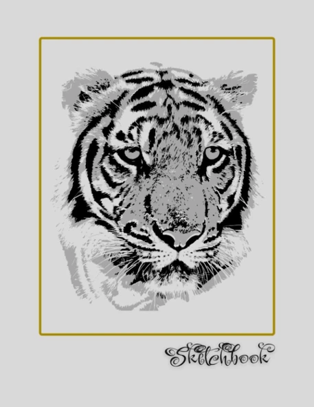 Sketchbook: African Wildlife Sketch, Large 8.5" X 11", 110 Pages, Perfect For Everyone, Crayons, Pencils, Drawing And Sketching ürün görseli 1