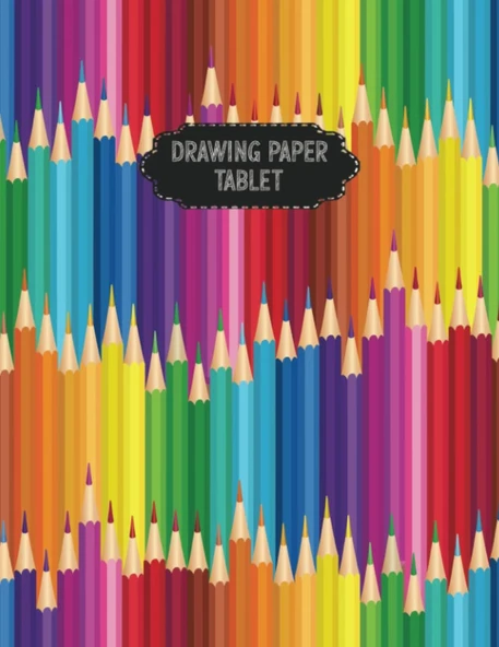 Drawing Paper Tablet| Big Blank Notebook Sketch Book For Kids| 8.5" X 11" Softback 108 Pages| For Drawing, Doodling, Coloring, Writing, Sketching, ... For Boys And Girls Of Any Age| Supplies ürün görseli 1