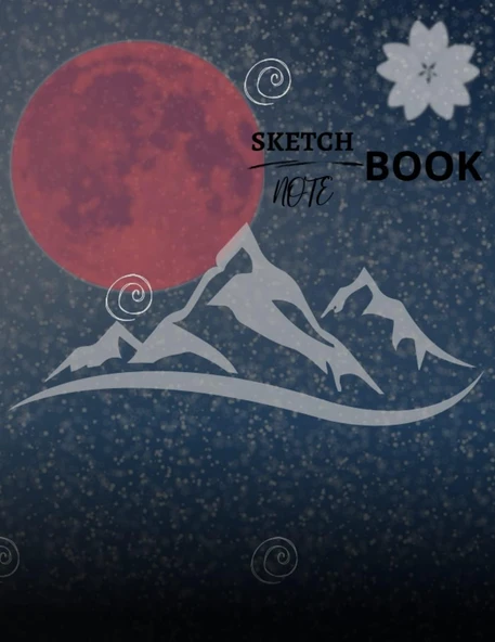 Sakura Sketchbook: Notebook For Drawing And Doodling Illustration Of Sakura Sumie 8.5X11 Inch 21.59X27.94 Cm 100 Pages ürün görseli 1