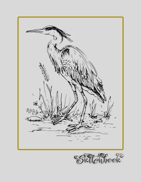 Sketchbook: Bird Sketch, Large 8.5" X 11", 110 Pages, Perfect For Everyone, Crayons, Pencils, Drawing And Sketching ürün görseli 1