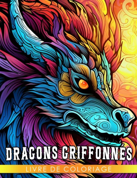 Independently Published Livre De Coloriage De Dragons Griffonnés: Livre De Coloriage Avec De Guerrier Pour Adultes Idéal Pour Offrir Cadeau Pour Anniversaires ... Amis Copains Et Amoureux (Fre ürün görseli 1