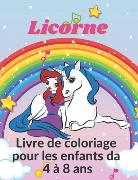 Licorne Livre De Coloriage Pour Les Enfants Da 4 À 8 Ans: Les Pages: 82, La Mesure 21,5*27,9 Cm. ürün görseli 1