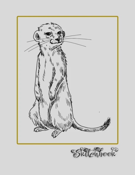 Sketchbook: African Wildlife Sketch, Large 8.5" X 11", 110 Pages, Perfect For Everyone, Crayons, Pencils, Drawing And Sketching ürün görseli 1
