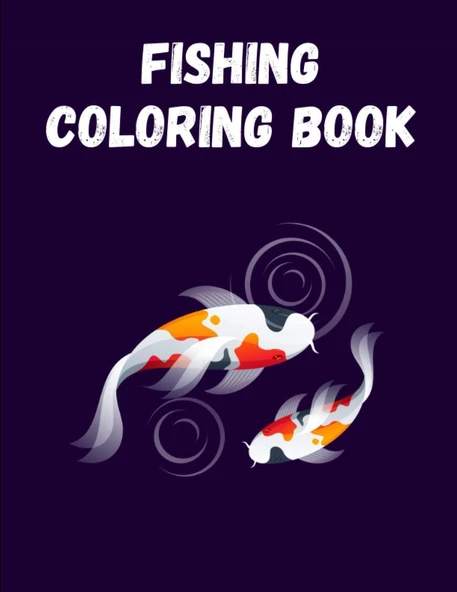 Fishing Coloring Book: The Perfect Fish Coloring Book For Adults ürün görseli 1