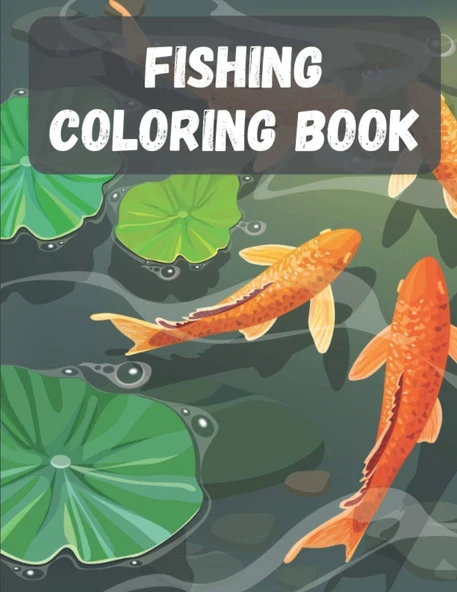 Fishing Coloring Book: The Perfect Fish Coloring Book For Adults ürün görseli 1