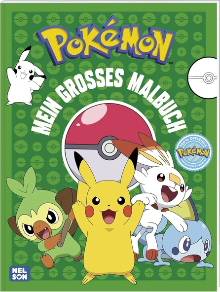Pokémon Activity-Buch: Mein Großes Malbuch: 80 Seiten Ausmalbilder Für Jungen Und Mädchen Ab 4 Jahren ürün görseli 1