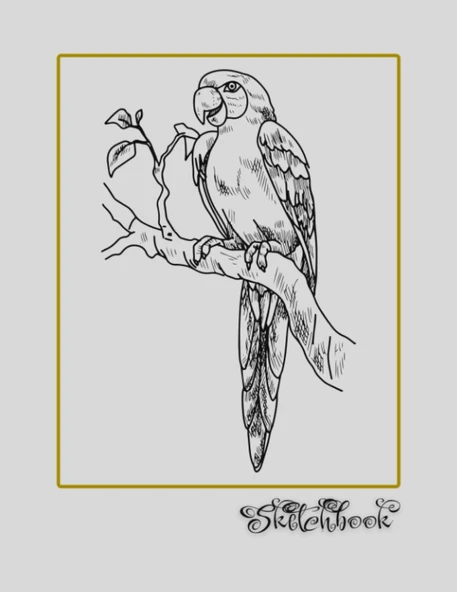 Sketchbook: Bird Sketch, Large 8.5" X 11", 110 Pages, Perfect For Everyone, Crayons, Pencils, Drawing And Sketching ürün görseli 1