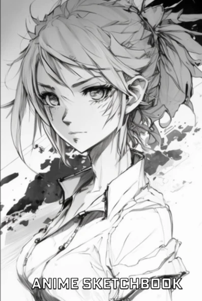 Anime Sketchbook: 6"X 9"| Hardcover | Matte | 120 Pages Numbered ürün görseli 1