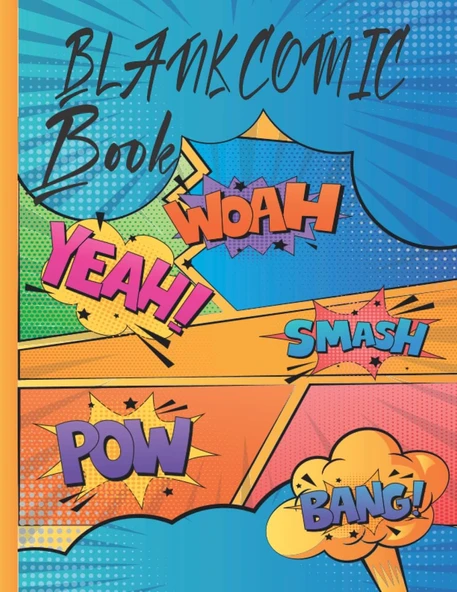 Blank Comic Book Draw Your Own Comics For My Son: Blank Comic Book And Sketchbook For Kids To Draw , Dimensions: 8.5" X 11" (21.59 X 27.94 Cm) ürün görseli 1