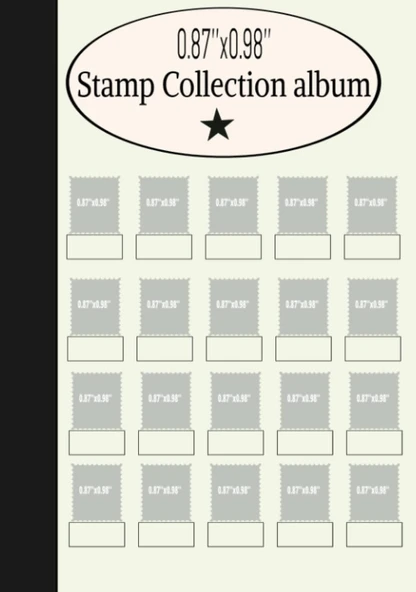 Old School Stamp Album: Designed Only For 0.87''X0.98'' Postage Stamps. Hardcover: Remember That Your Grandparents Did? ürün görseli 1