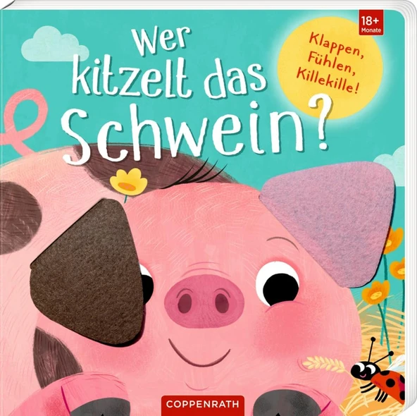 Wer Kitzelt Das Schwein?: Klappen, Fühlen, Killekille!: Erster Ratespaß Mit Klappen, Gucklöchern Und Fühlelementen, Ab Monate (Fühlen Und Die Welt Begreifen) ürün görseli 1