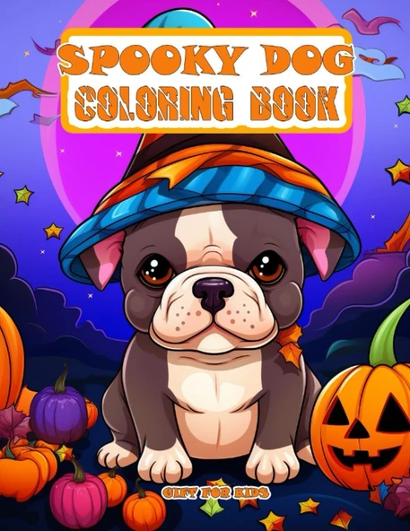 Independently Published Spooky Halloween Dog Coloring Book, Spooky Dog Coloring, Halloween Coloring Book, Cute Halloween Dog Coloring, Great Gift For Kids ürün görseli 1