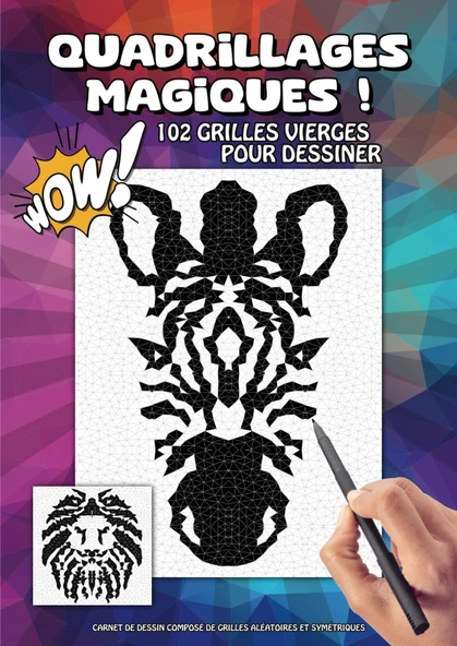 Independently Published Quadrillages Magiques ! Grilles Vierges Pour Dessiner: Carnet De Dessin Composé De Grilles Aléatoires Et Symétriques ürün görseli 1