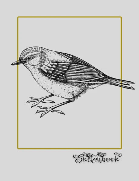 Sketchbook: Bird Sketch, Large 8.5" X 11", 110 Pages, Perfect For Everyone, Crayons, Pencils, Drawing And Sketching ürün görseli 1