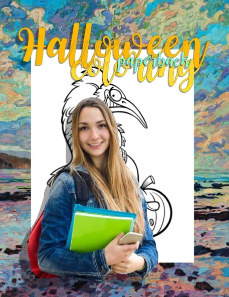 Independently Published Halloween Coloring Paperback: Size 8.5X11Inch 120 Pages ürün görseli 1