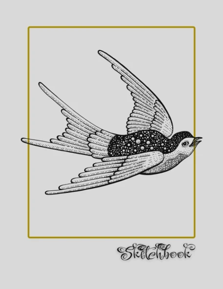 Sketchbook: Bird Sketch, Large 8.5" X 11", 110 Pages, Perfect For Everyone, Crayons, Pencils, Drawing And Sketching ürün görseli 1