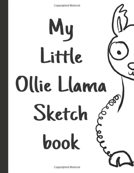 My Little Ollie Llama Sketch Book: Llama Themed Blank Sketch Book Part Of The Ollie Llama Range ürün görseli 1