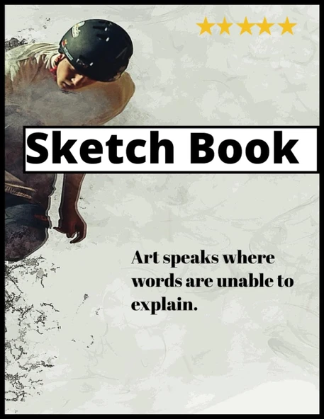 Sketch Book: Sketchbook For Artist Drawing Blank Paper Pad 8.5" X 11" - Notebook 120 Pages Blank Paper Book For Sketching Painting Doodling Books ... ... Cover Notebooks (Spanish Edition) ürün görseli 1